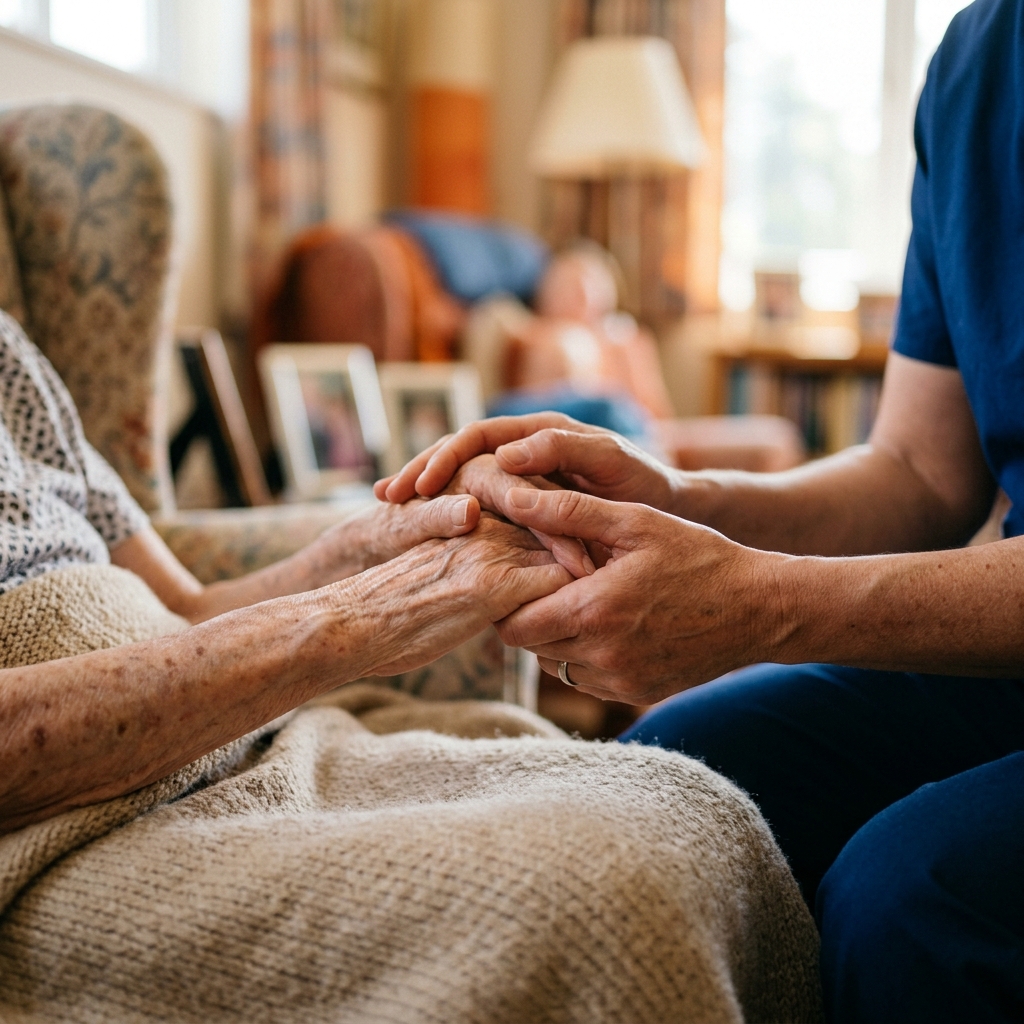 Caring hands in home healthcare