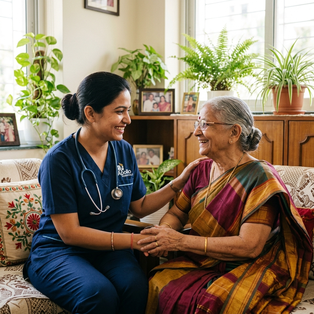 Healthcare professional caring for patient - Careers at HomeCure